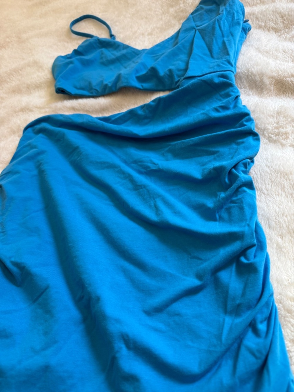 Superdown Darcey Ruched Mini Dress Medium Like New, Cotton Cut-out Dress Revolve - Picture 5 of 5